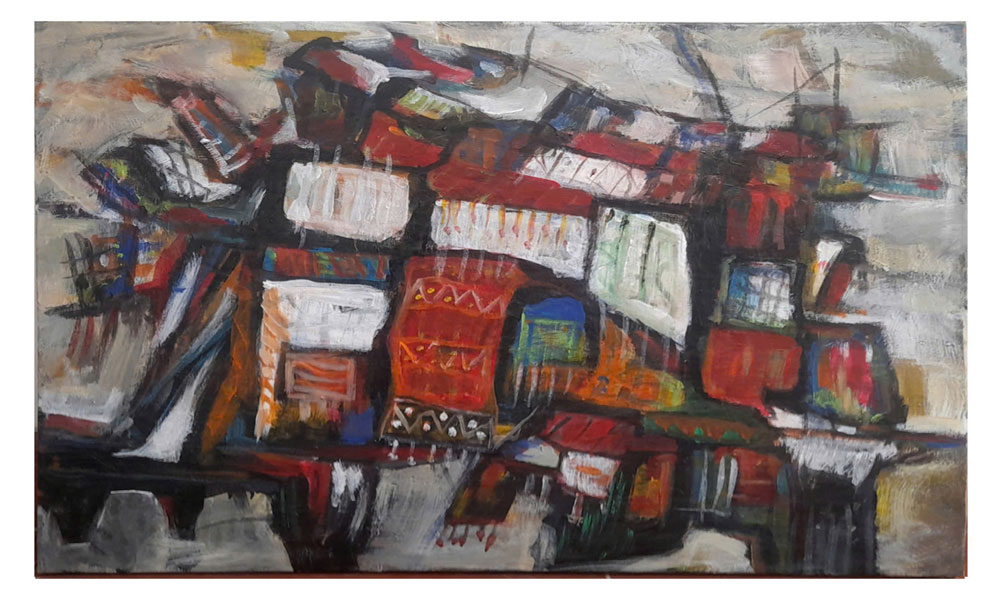 Nguyễn Trọng Tiến- Sắc màu vùng cao, Acrylic, 60x80cm